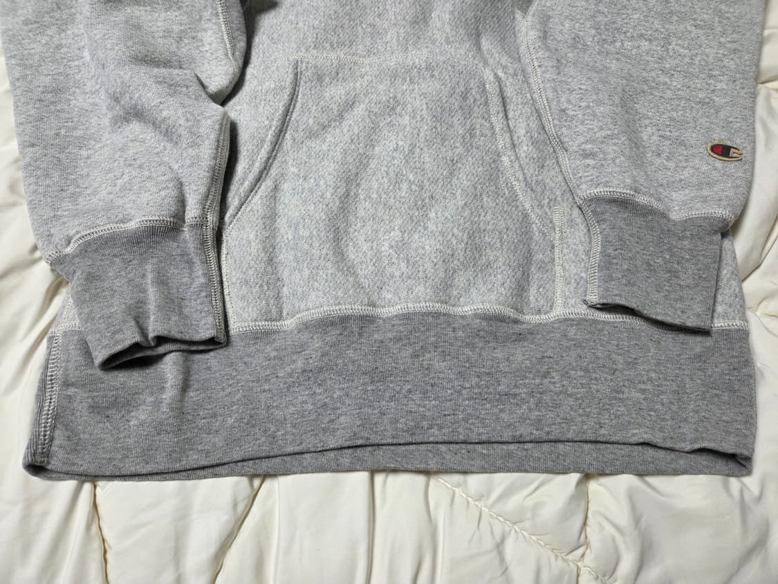 [M] 챔피온 X 카키스 클럽 후드 티셔츠 Oxford Grey 상품이미지3