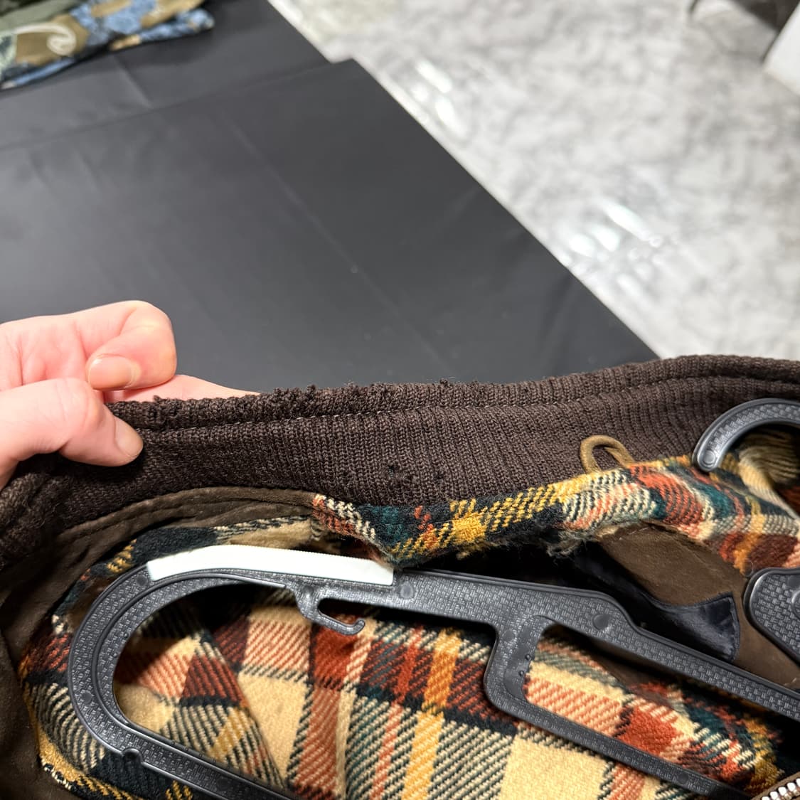 VTG 빈티지 양가죽 스웨이드 딥 브라운 봄버 자켓 상품이미지6