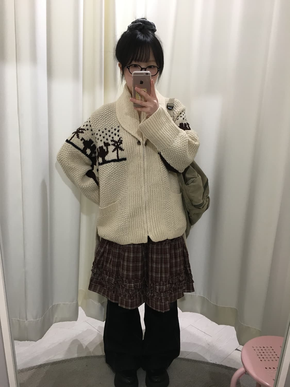 오버핏 노르딕 숄카라 니트 집업 상품이미지2