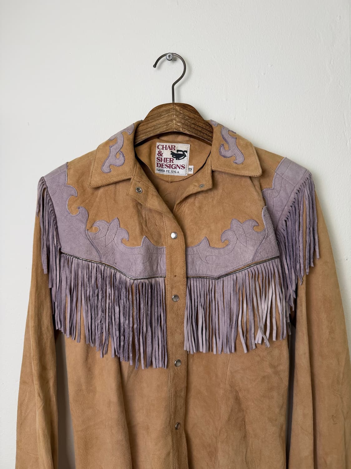 70s 빈티지 CHAR&SHER DESIGNS 디어 스킨 레더 재킷 상품이미지2