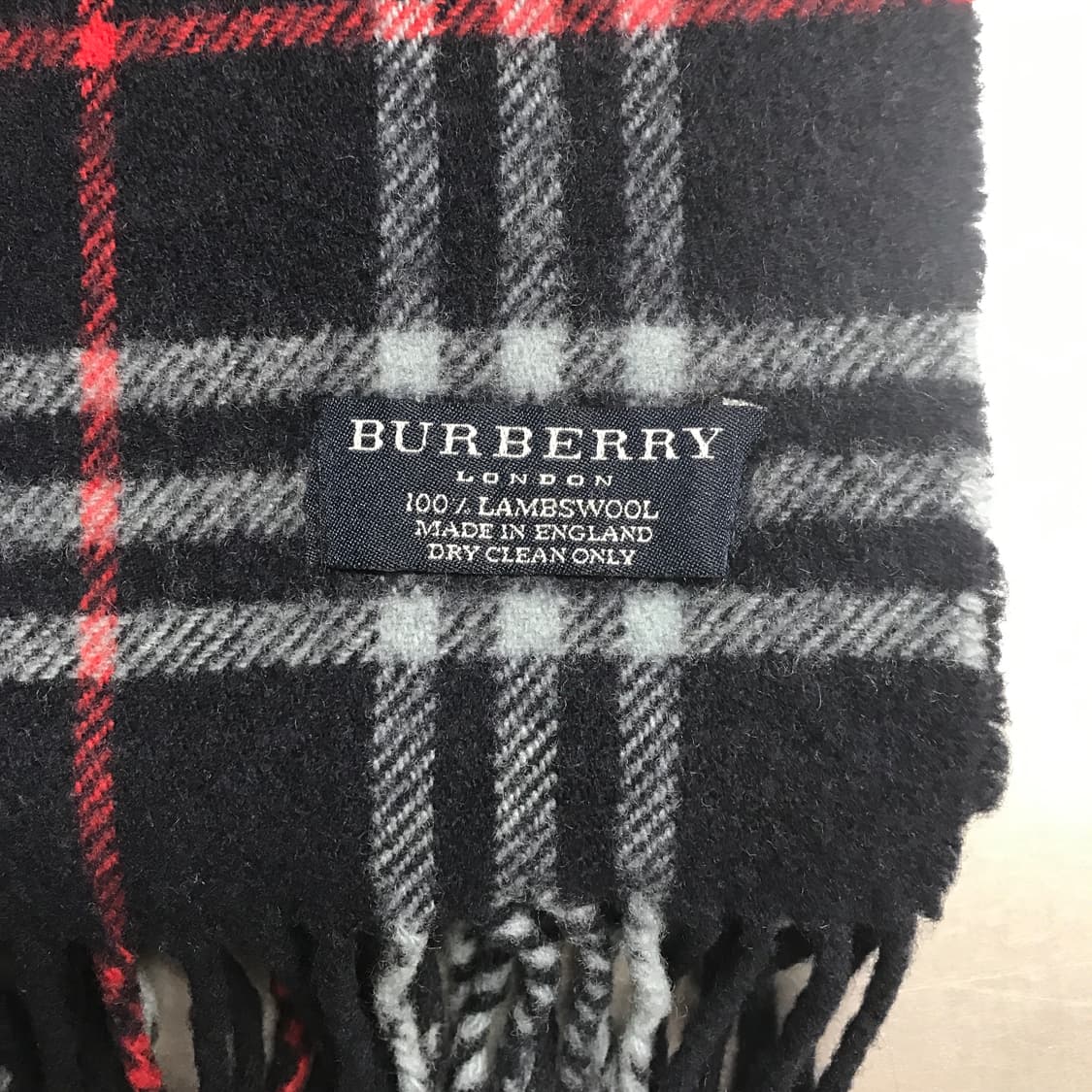 버버리 정품 램스울 머플러 네이비 상품이미지3