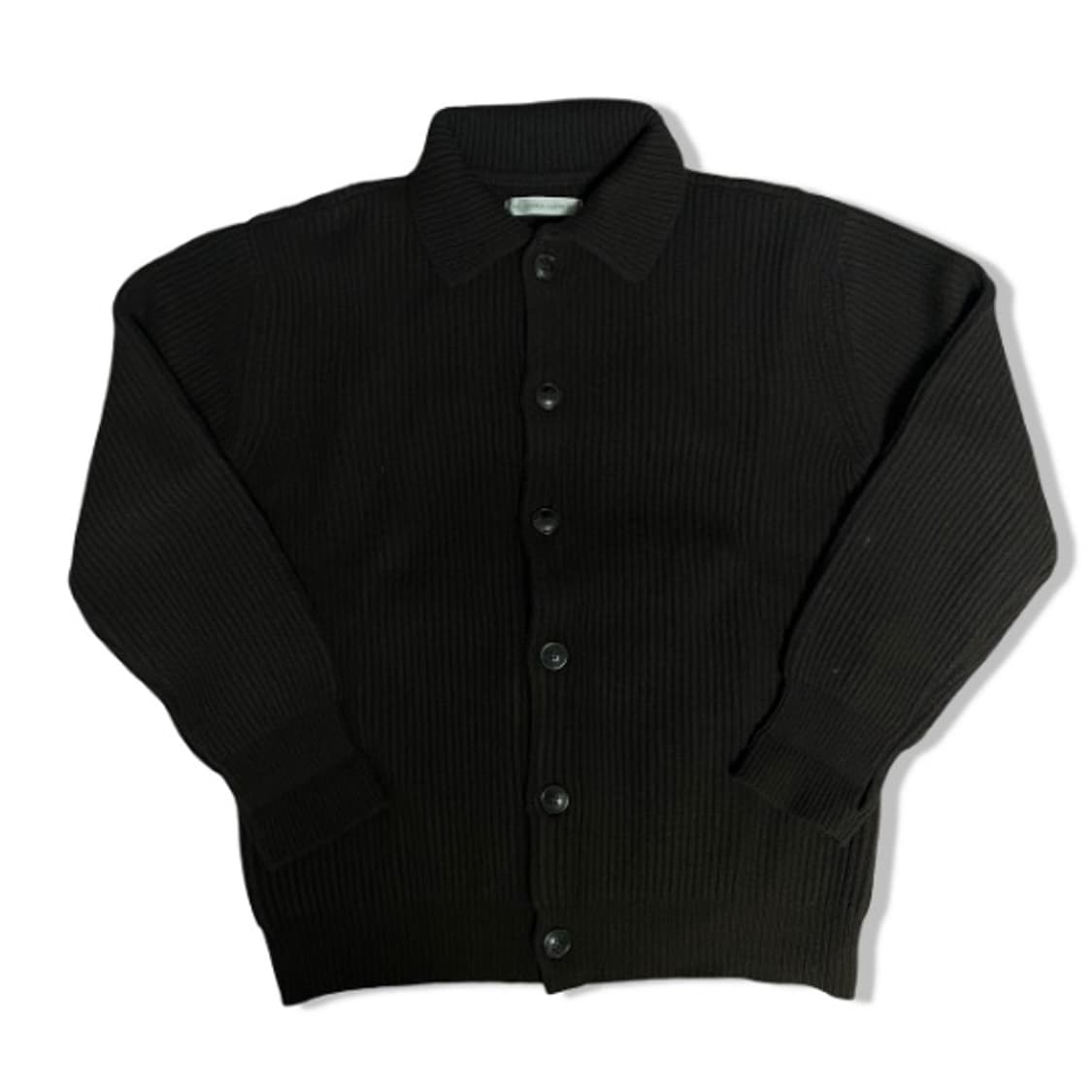 라이풀 미니멀 가먼츠 니트 카라 단추 가디건 다크 브라운 M 100 상품이미지1