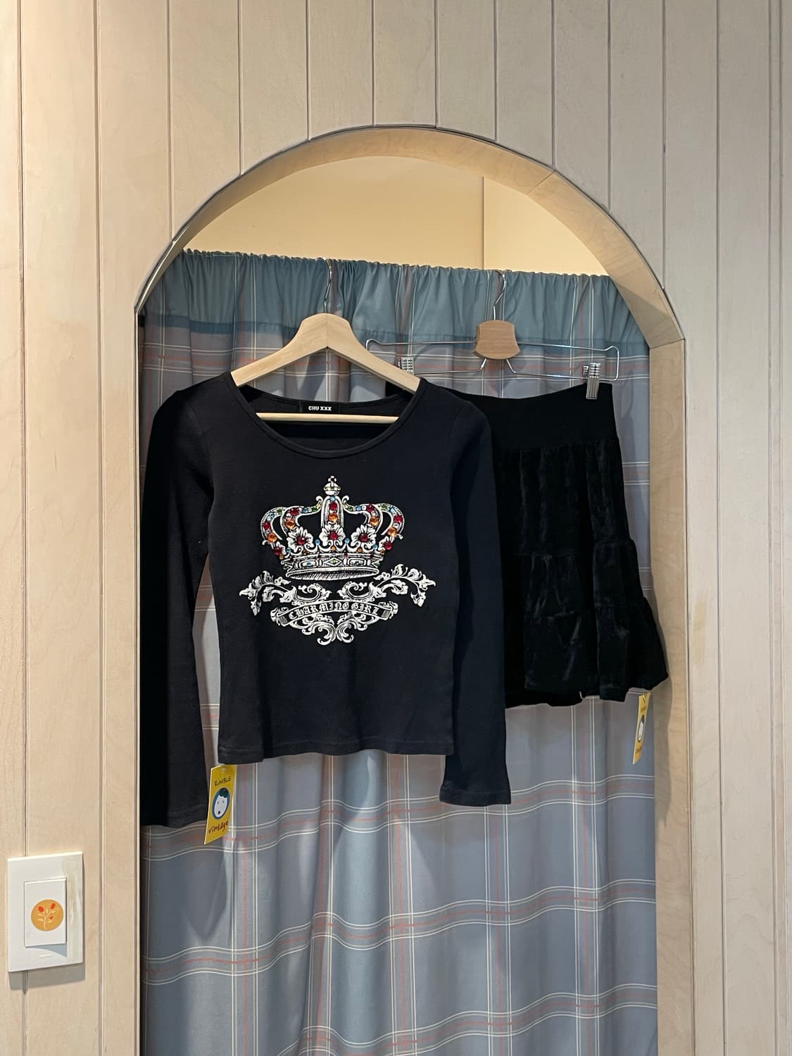 일본빈티지 벨벳캉캉스커트 상품이미지2