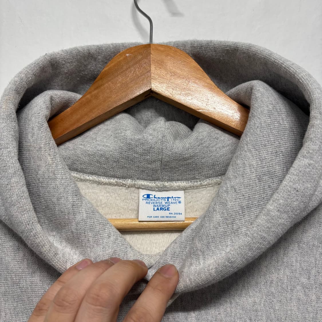 챔피온 리버스위브 블루택 후드티 상품이미지4