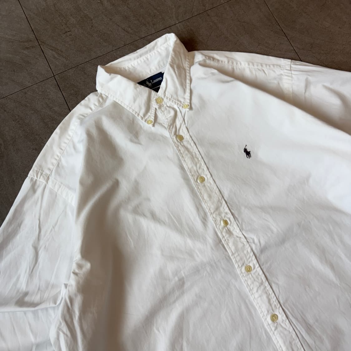 폴로 화이트 클래식 포니 로고 포플린 셔츠 상품이미지2