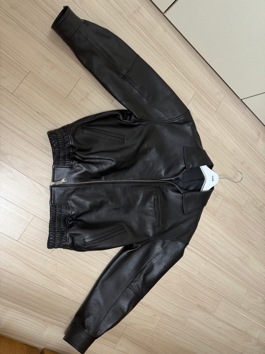 쿠어 오버사이즈 고트 레더 점퍼 블랙 S 우먼 상품이미지9