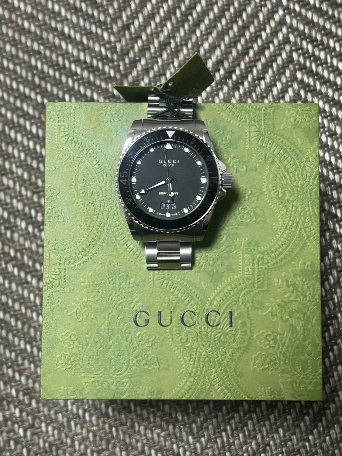 구찌 다이브 쿼츠 메탈 손목 시계 풀박스 상품이미지4