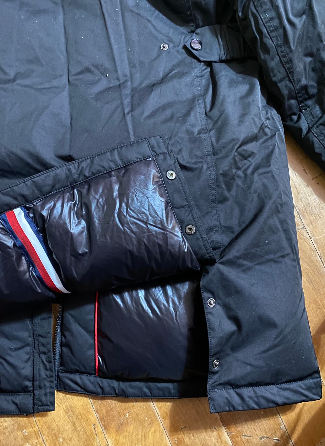 (새상품) 공용 타미힐피거 Tech Parka 블랙 다운 롱파카 상품이미지8