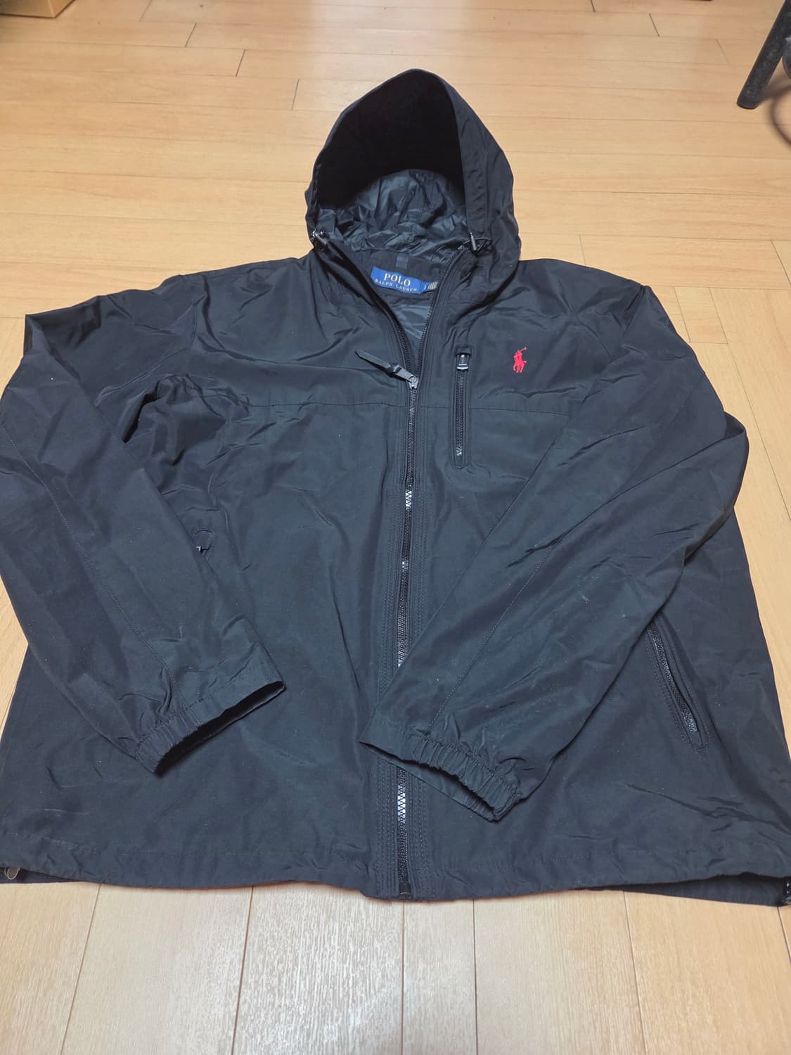 랄프로렌 폴로 블랙 후드 바람막이 L 상품이미지2