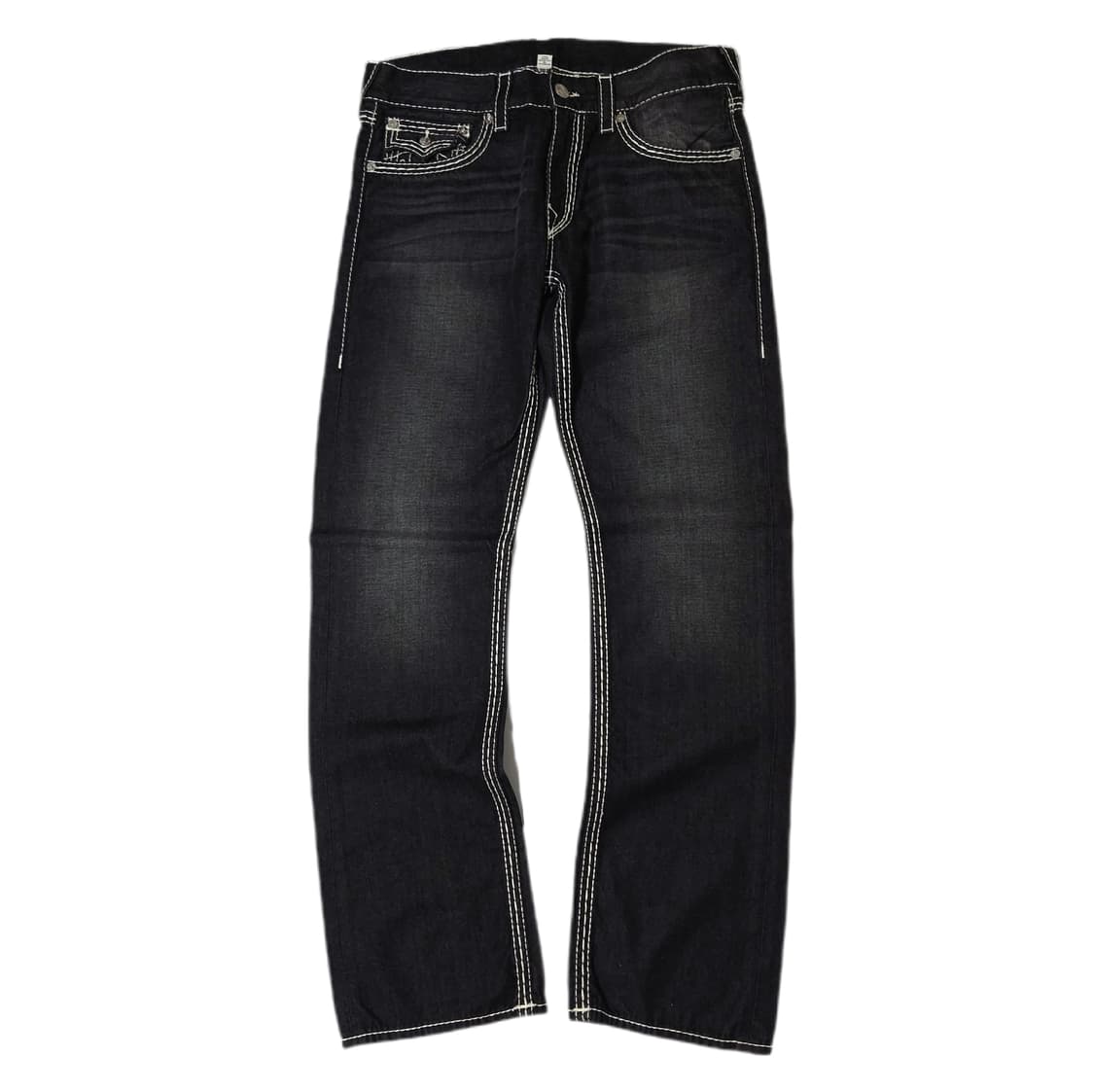 트루릴리전 월드투어 스티치 블랙진 데님 팬츠 상품이미지1