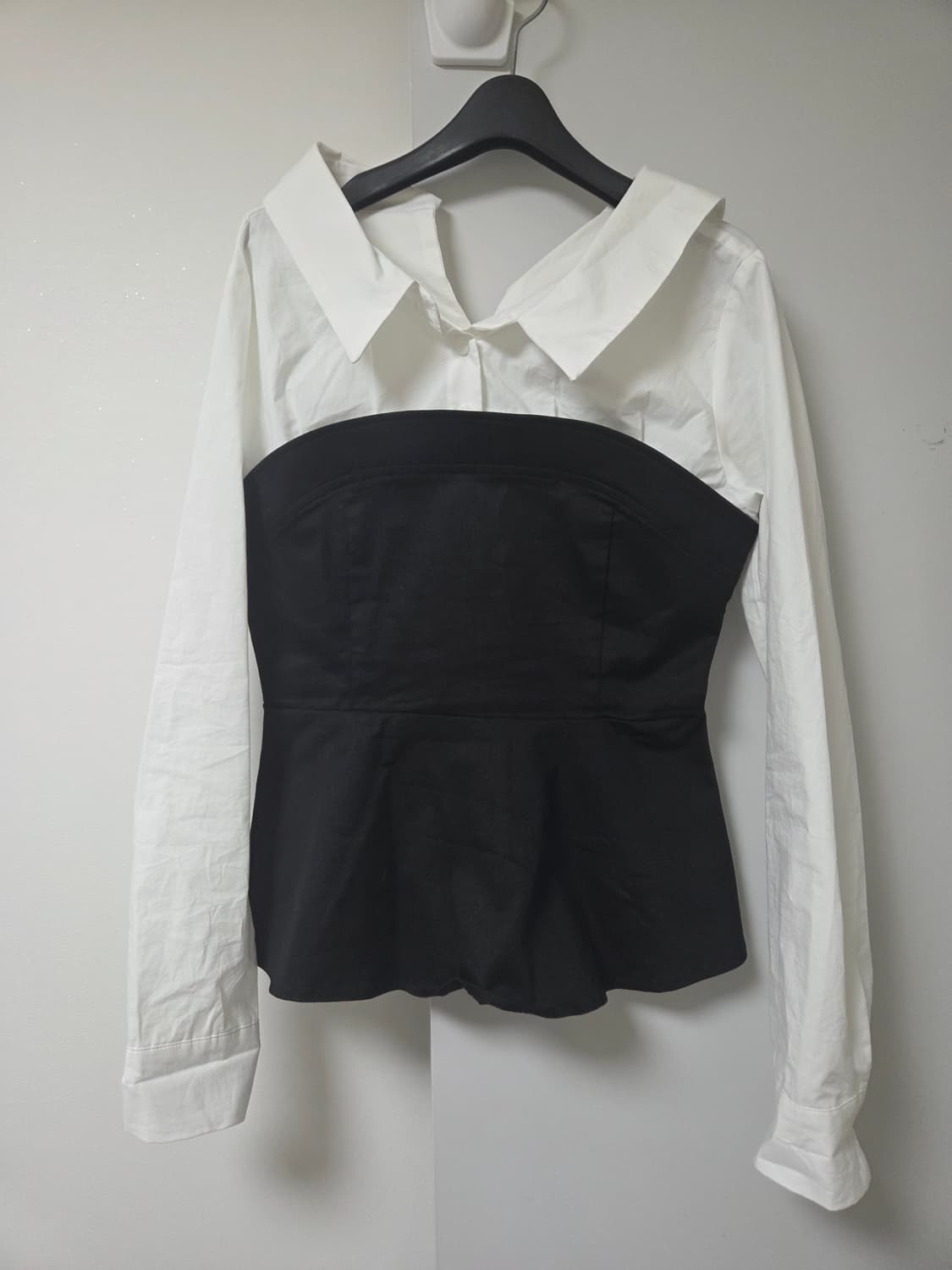 메리온 코나 레이어드 블라우스 블랙 S 상품이미지1