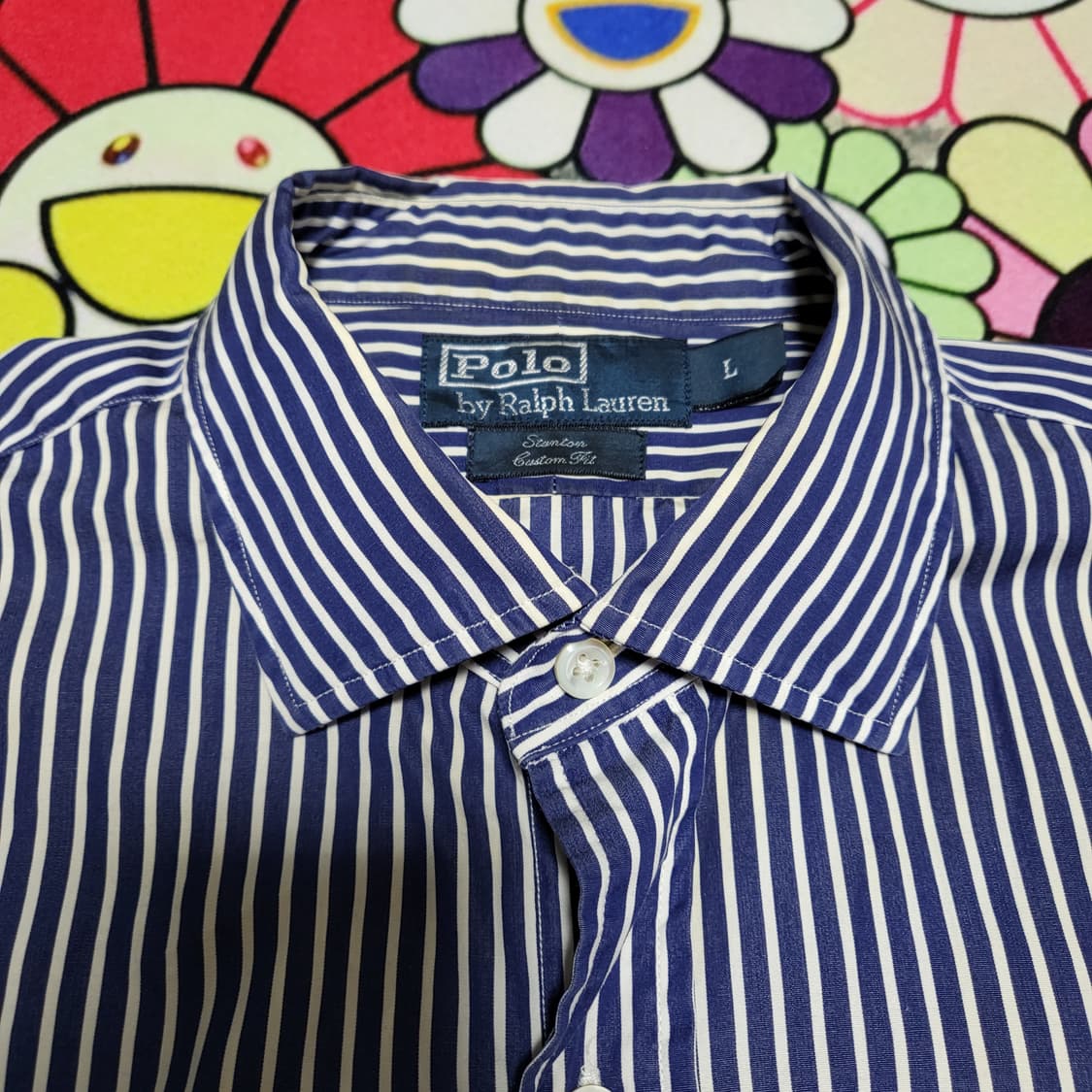 폴로 네이비 스트라이프 셔츠 상품이미지2