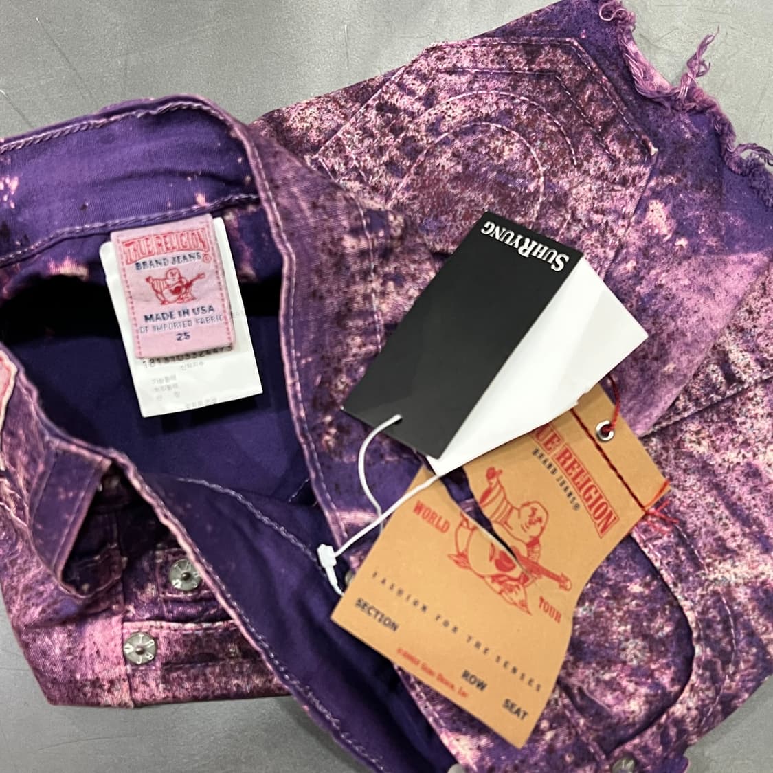  트루릴리젼 데드스탁 퍼플 타이다이 숏 팬츠 y16203 상품이미지7