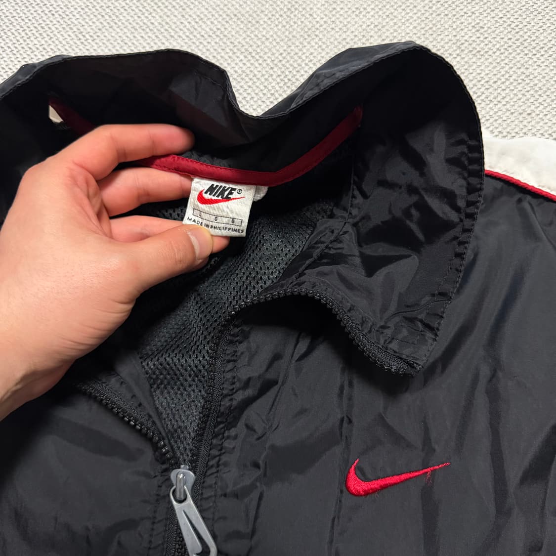 90s 나이키 올드스쿨 사이드로고 바람막이 자켓 상품이미지2
