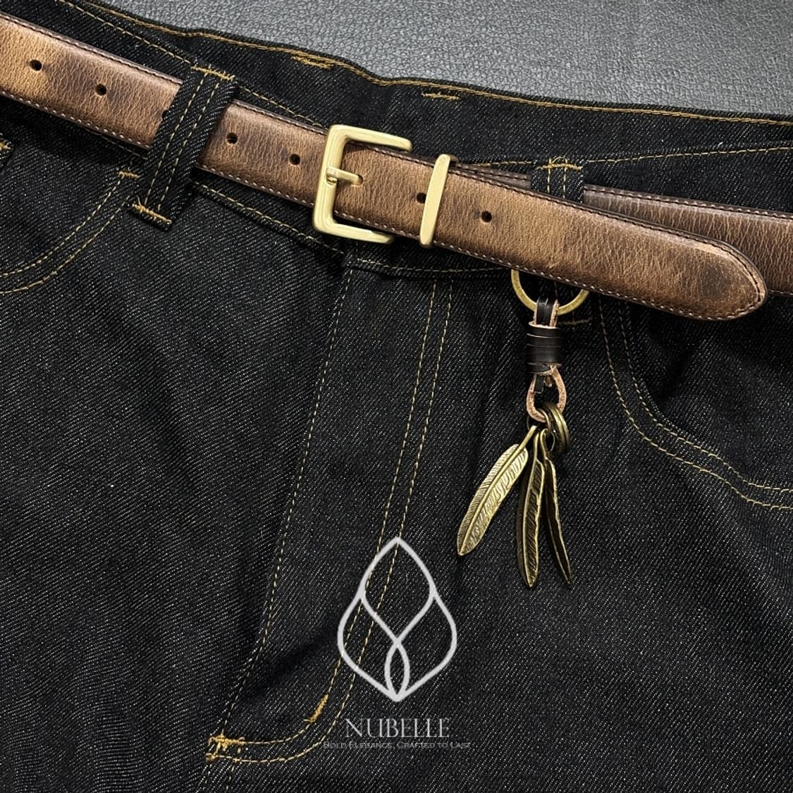 🌗 Vintage leather belt / 이태리 빈티지 가죽 벨트 상품이미지2