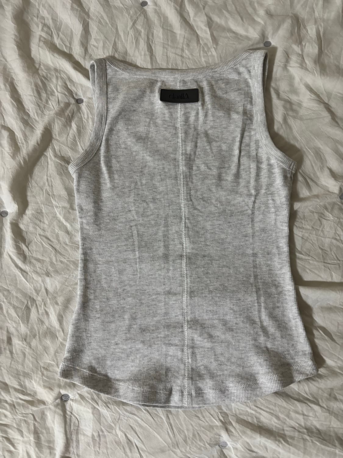 클라따 화이트멜란지 에센셜 슬리브리스 상품이미지3