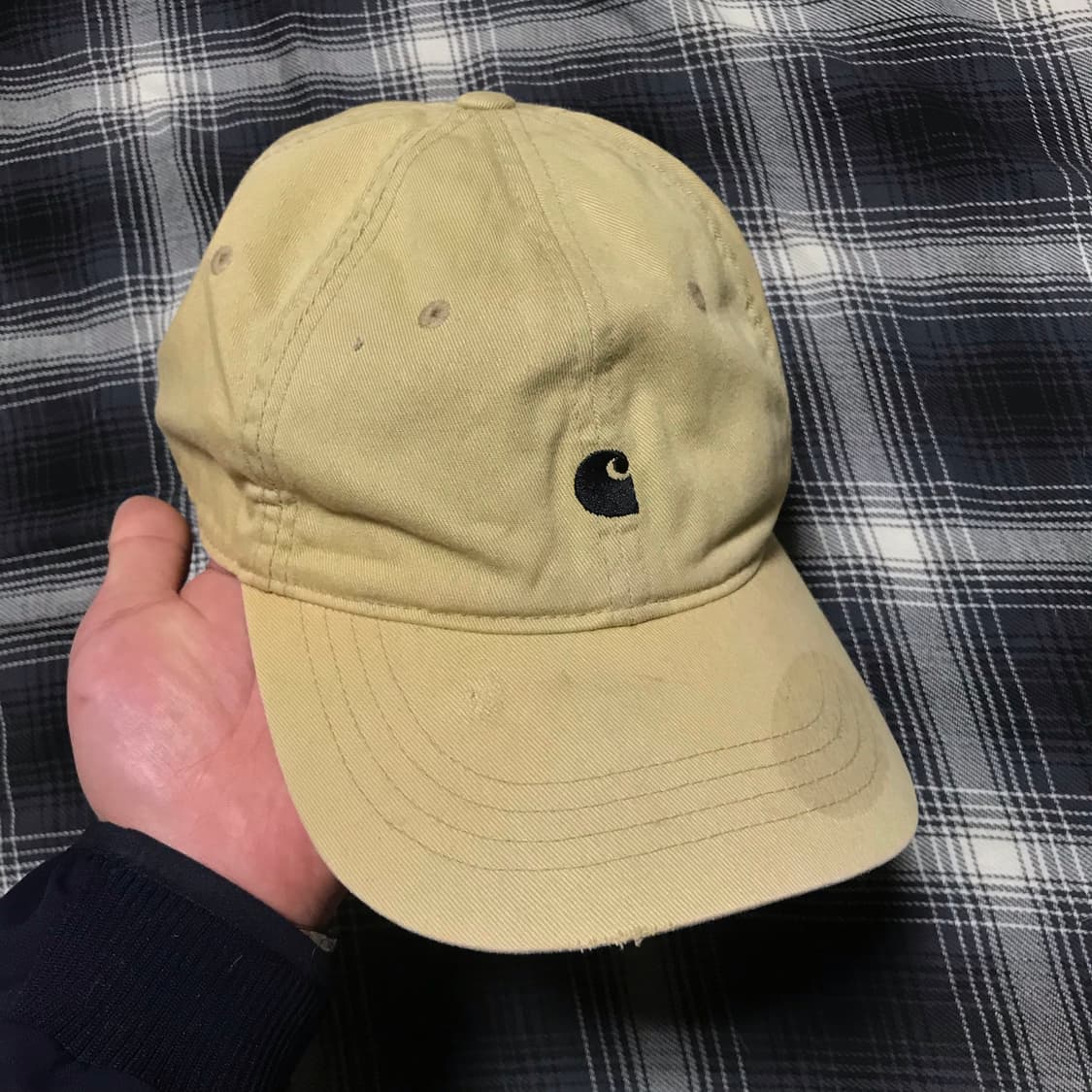 빈티지 칼하트 데저트 베이지 미니로고 볼캡 상품이미지1