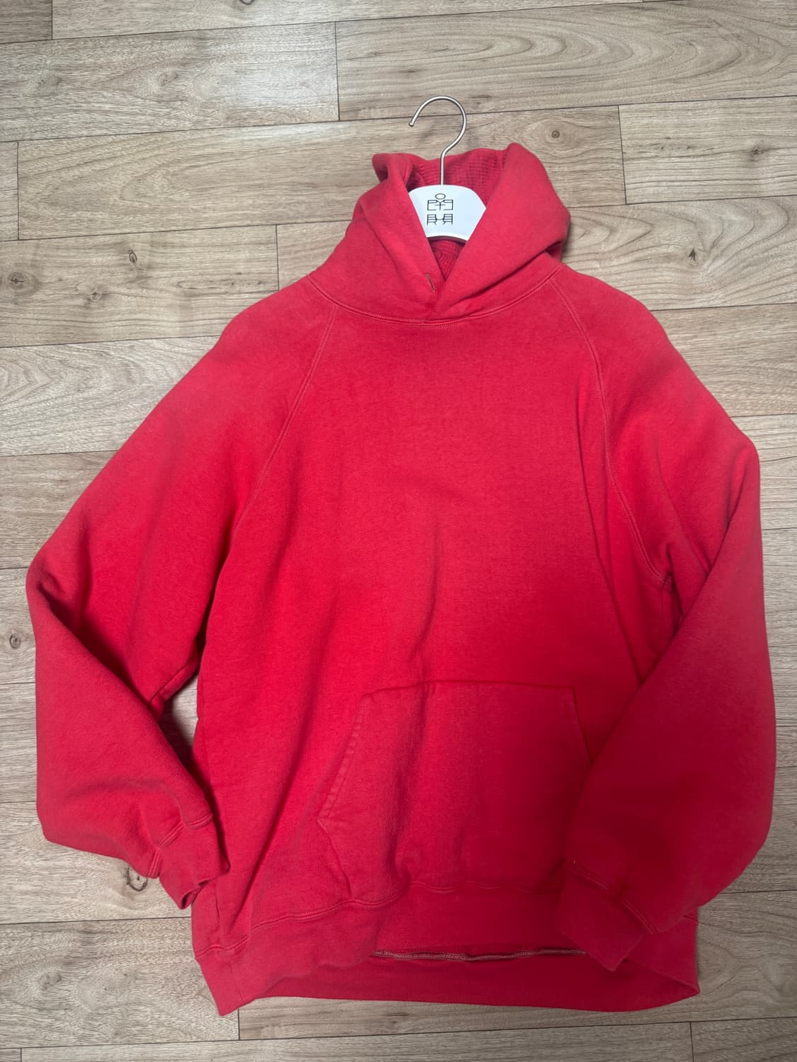 아프레쎄 빈티지 스웻 후드 레드 2 상품이미지1