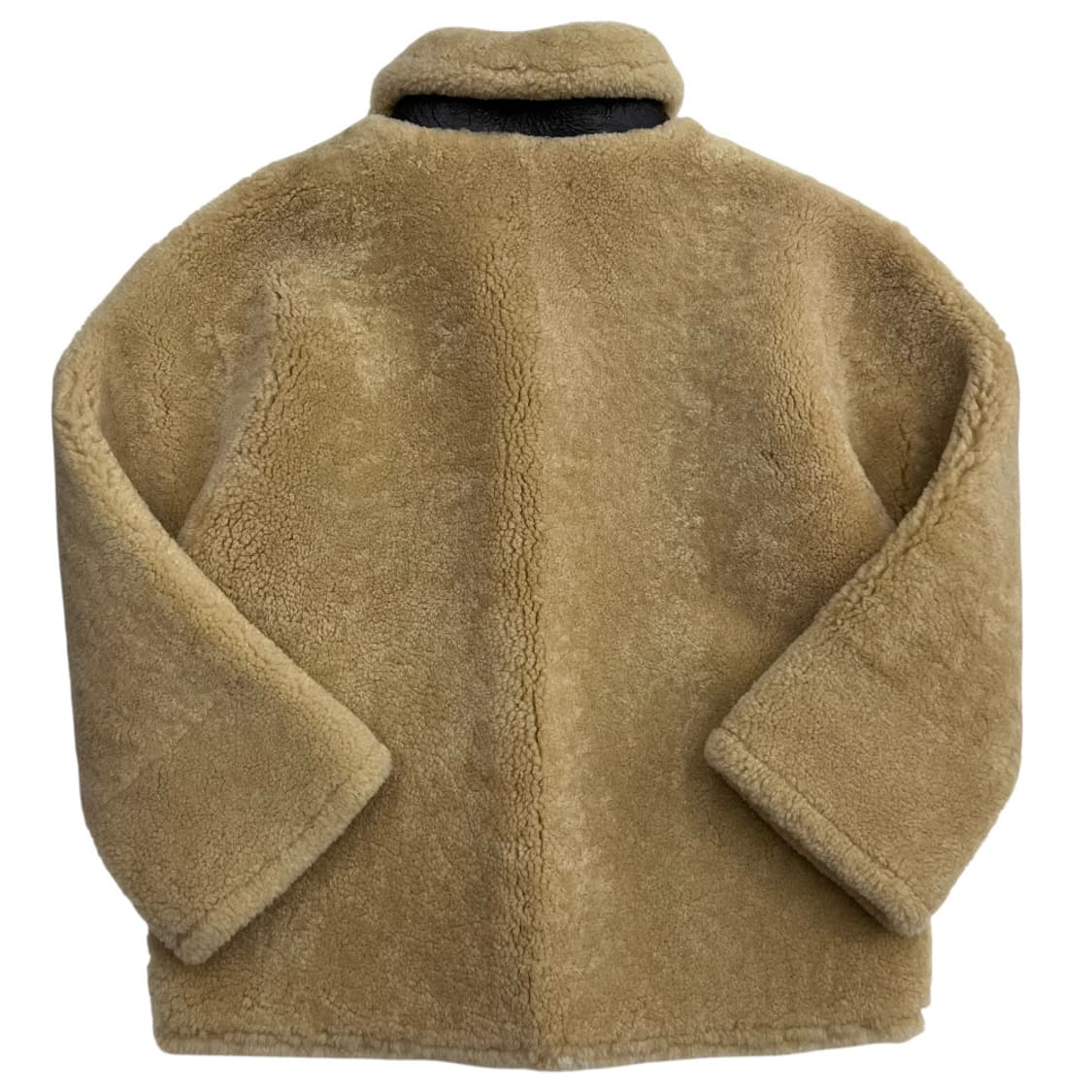 더바넷 리얼 양모 베이지 버튼 무스탕 자켓 상품이미지5