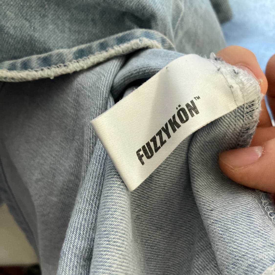 M)FUZZYKON 오버핏 데님셔츠 상품이미지4