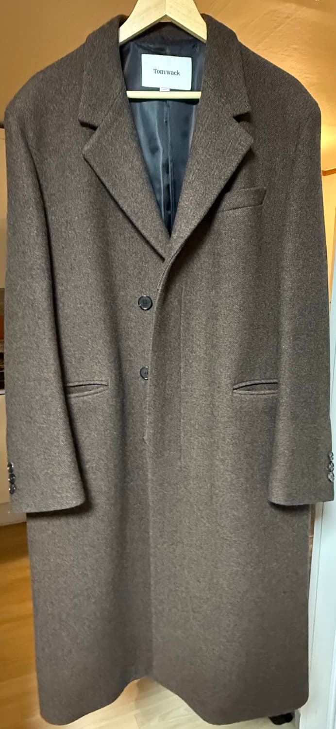 토니웩 헤링본 싱글 브레스티드 코트 52 XL 상품이미지2