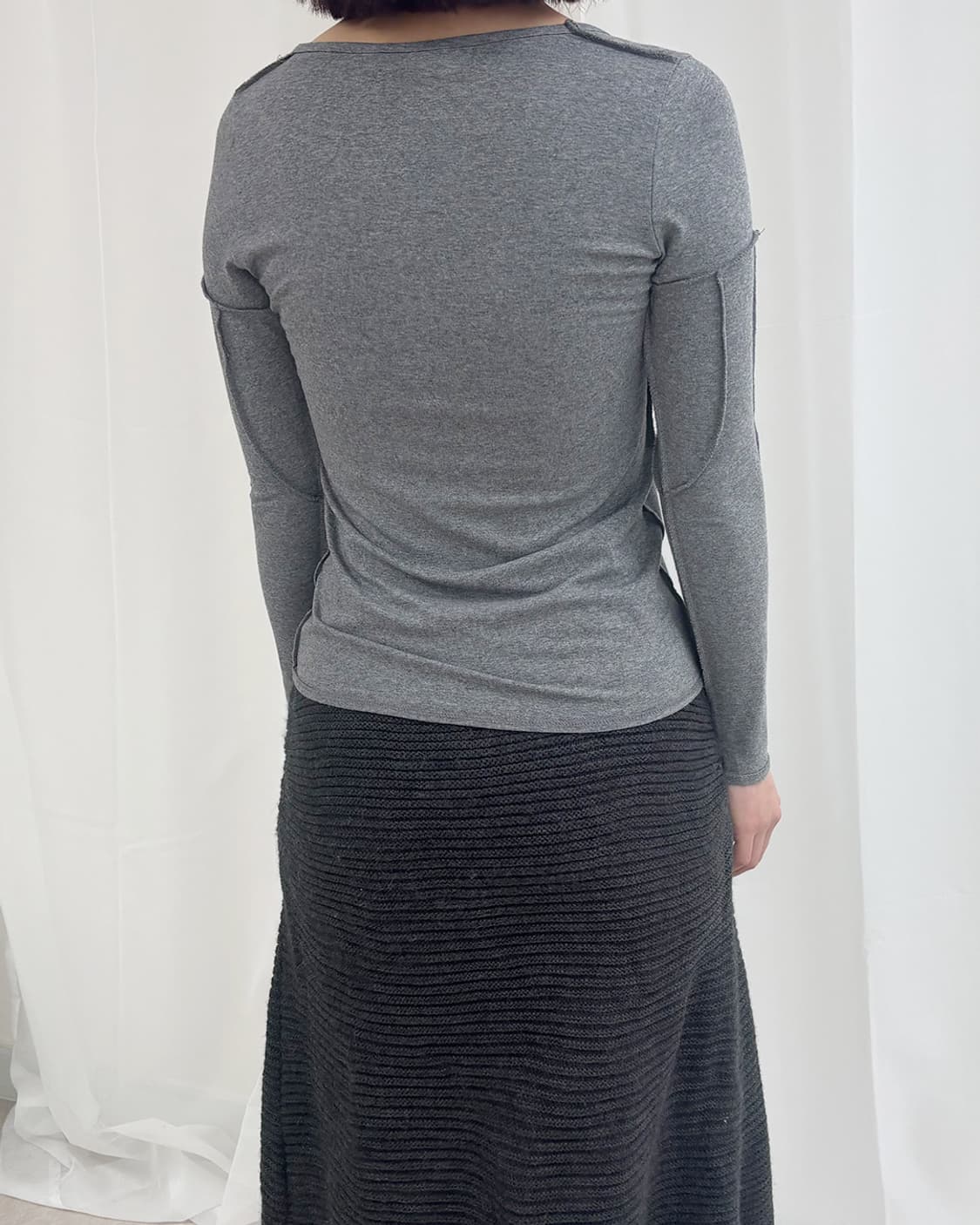 we Love reversible gray t-shirt 상품이미지3