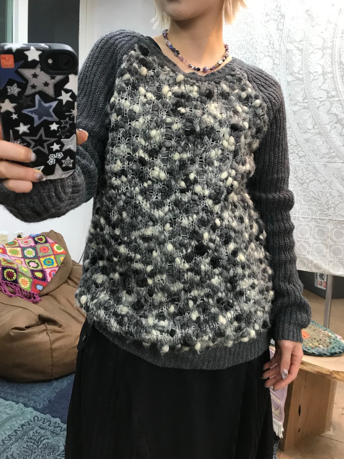 빈티지 디테일 나그랑 니트  상품이미지1