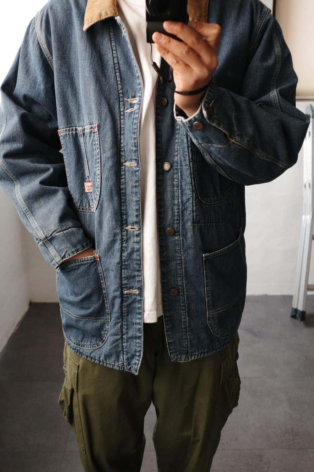 90s 리바이스 데님 커버올 자켓 상품이미지1