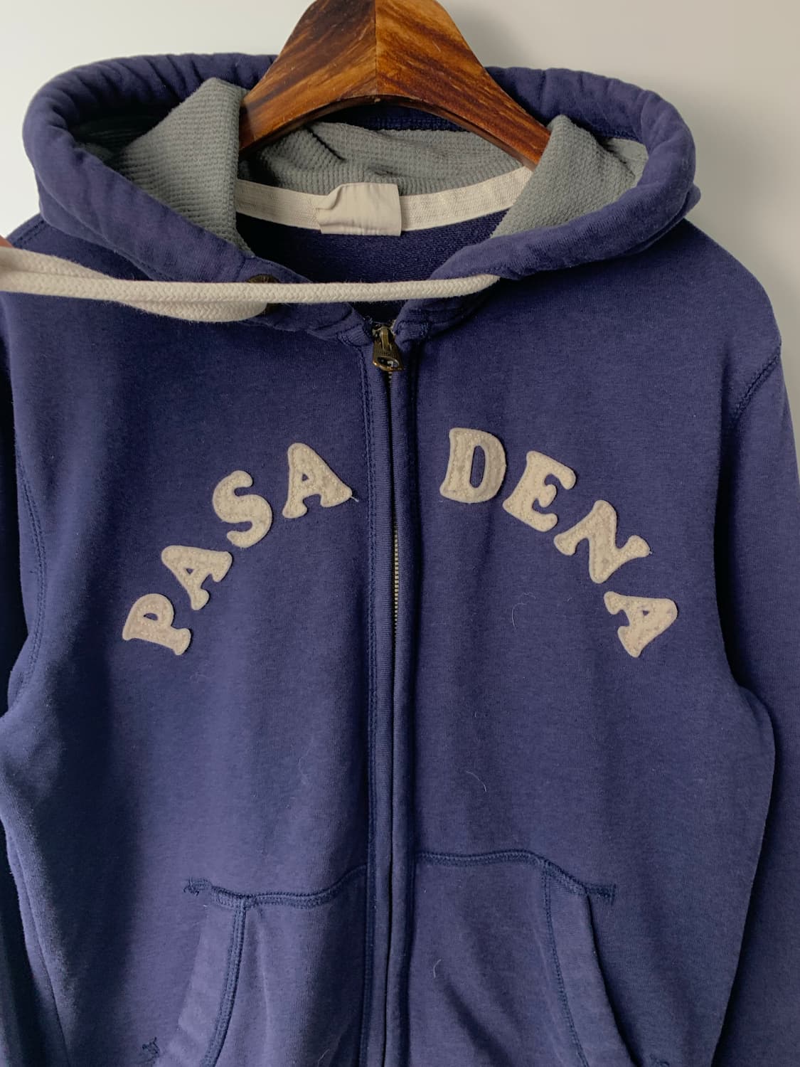 후아유 y2k 와투케 네이비 후드집업 상품이미지4