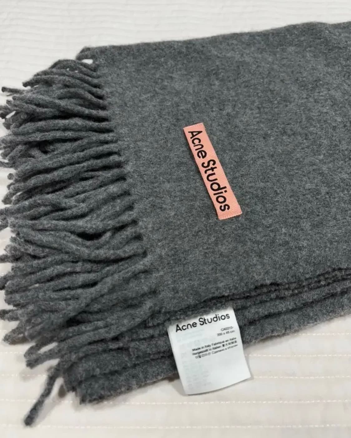 아크네 스튜디오 울 스카프 그레이 멜란지 새상품 상품이미지1