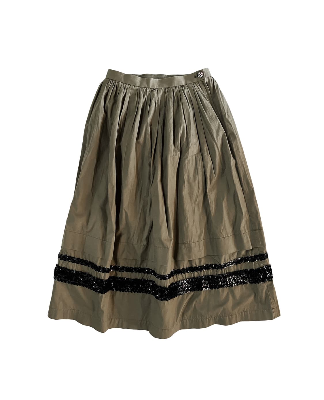 COMME DES GARCONS olive gathered skirt 상품이미지4