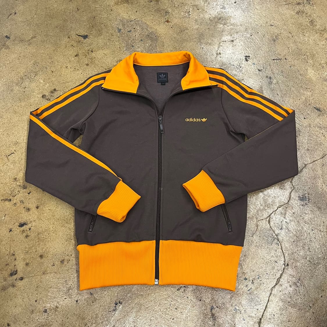 아디다스 브라운 오렌지 귤 초코 져지 트랙탑 상품이미지2