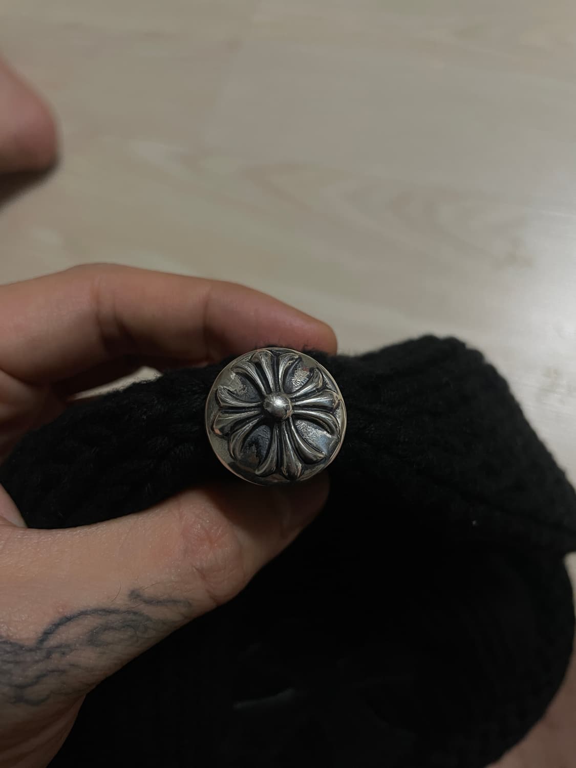 [OS] 크롬하츠 크로스 레더 비니 코튼 상품이미지5