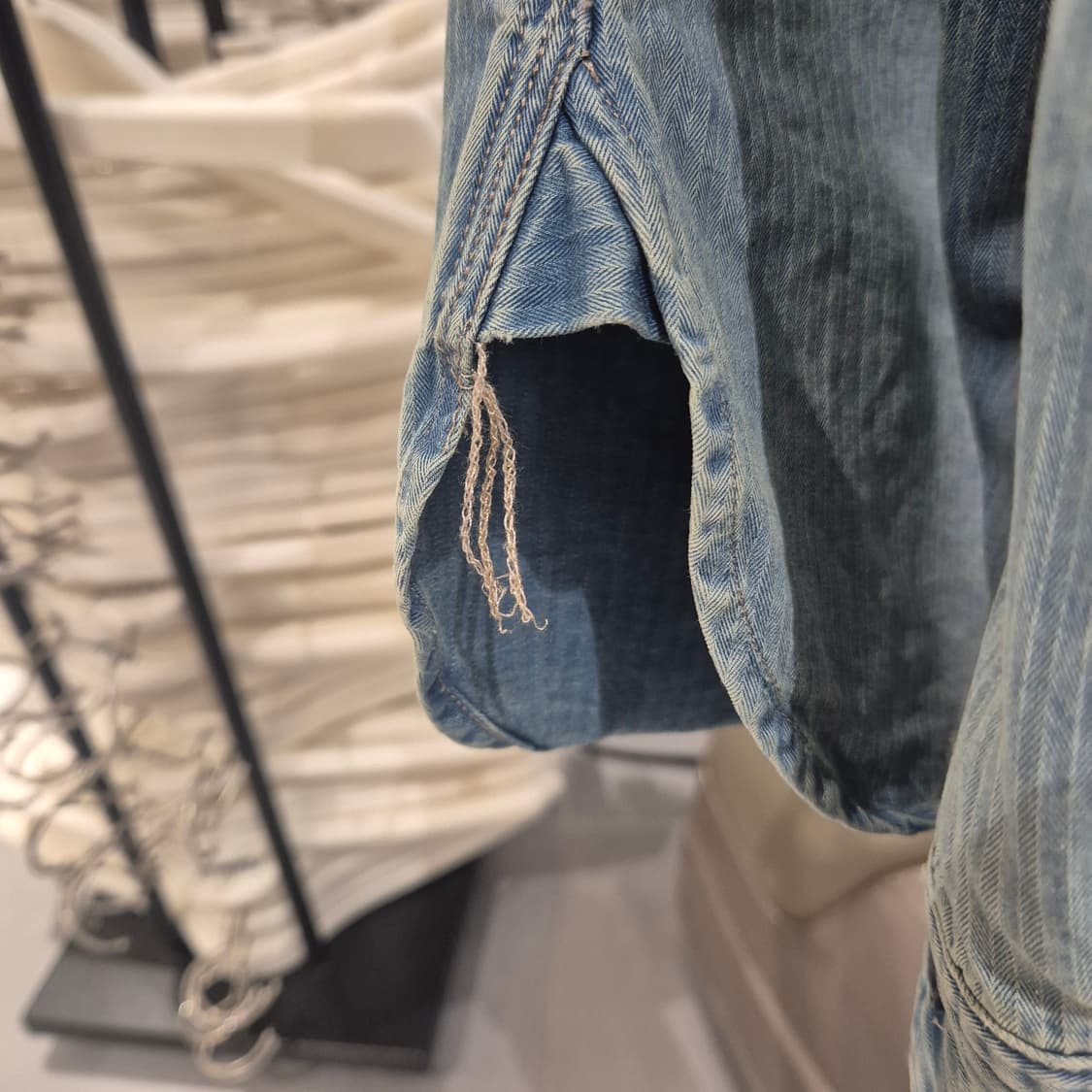 RRL 인디고 헤링본 데님 셔츠 판매 상품이미지4