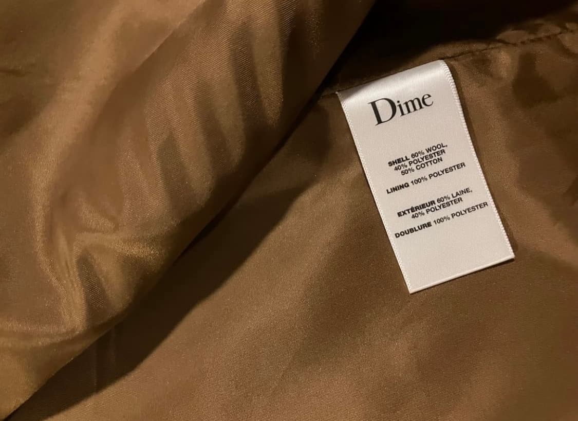 Dime 다임 스케이트보드 울 보머 자켓 탄 XL 상품이미지6