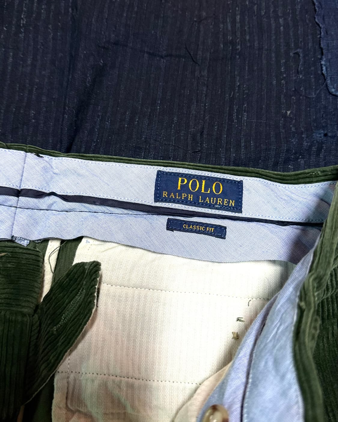 폴로 랄프로렌 원턱 클래식 핏 코듀로이 팬츠 34 [그린] 상품이미지3