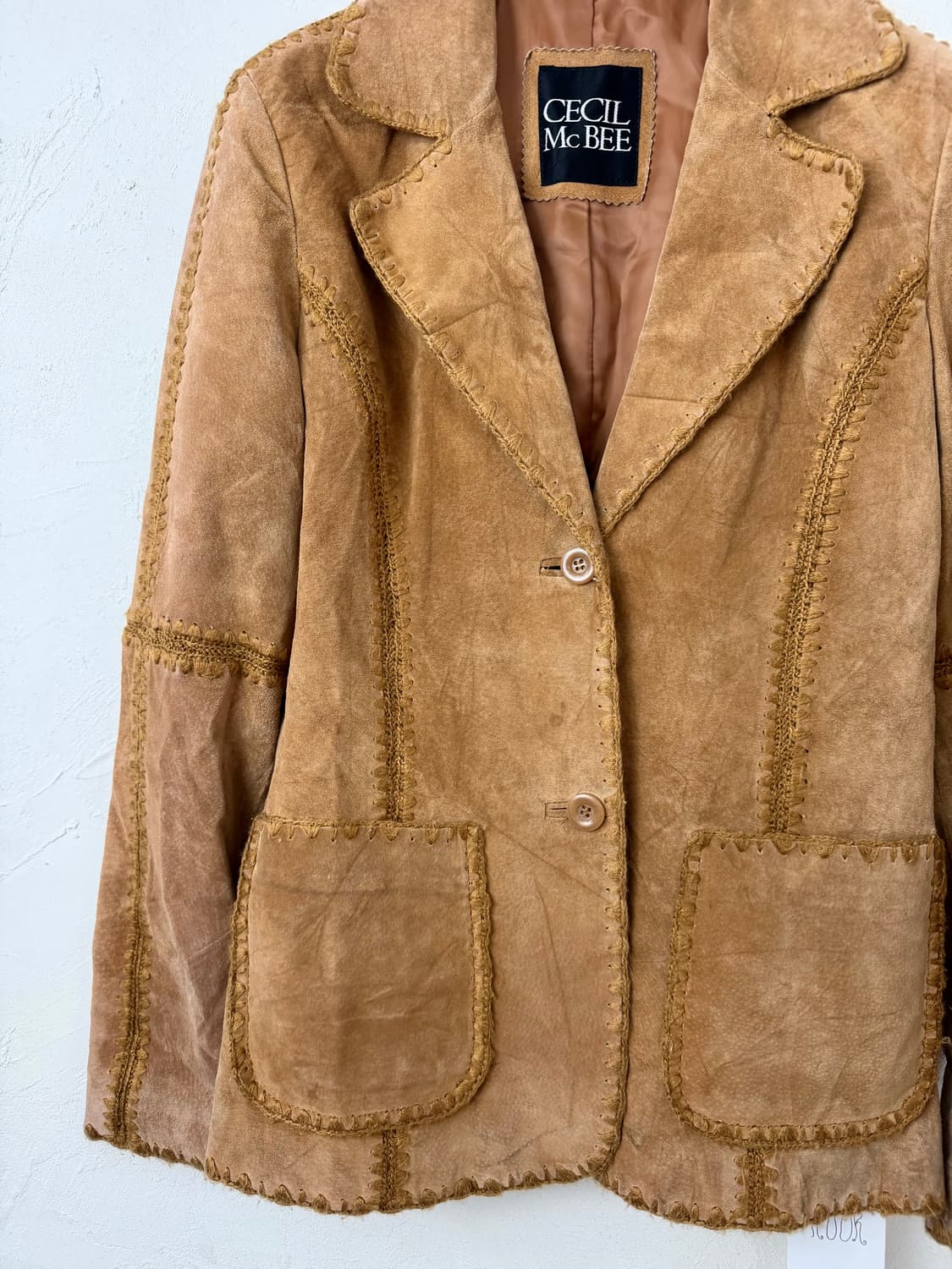 CECIL McBEE 크로셰 레더 자켓 상품이미지2