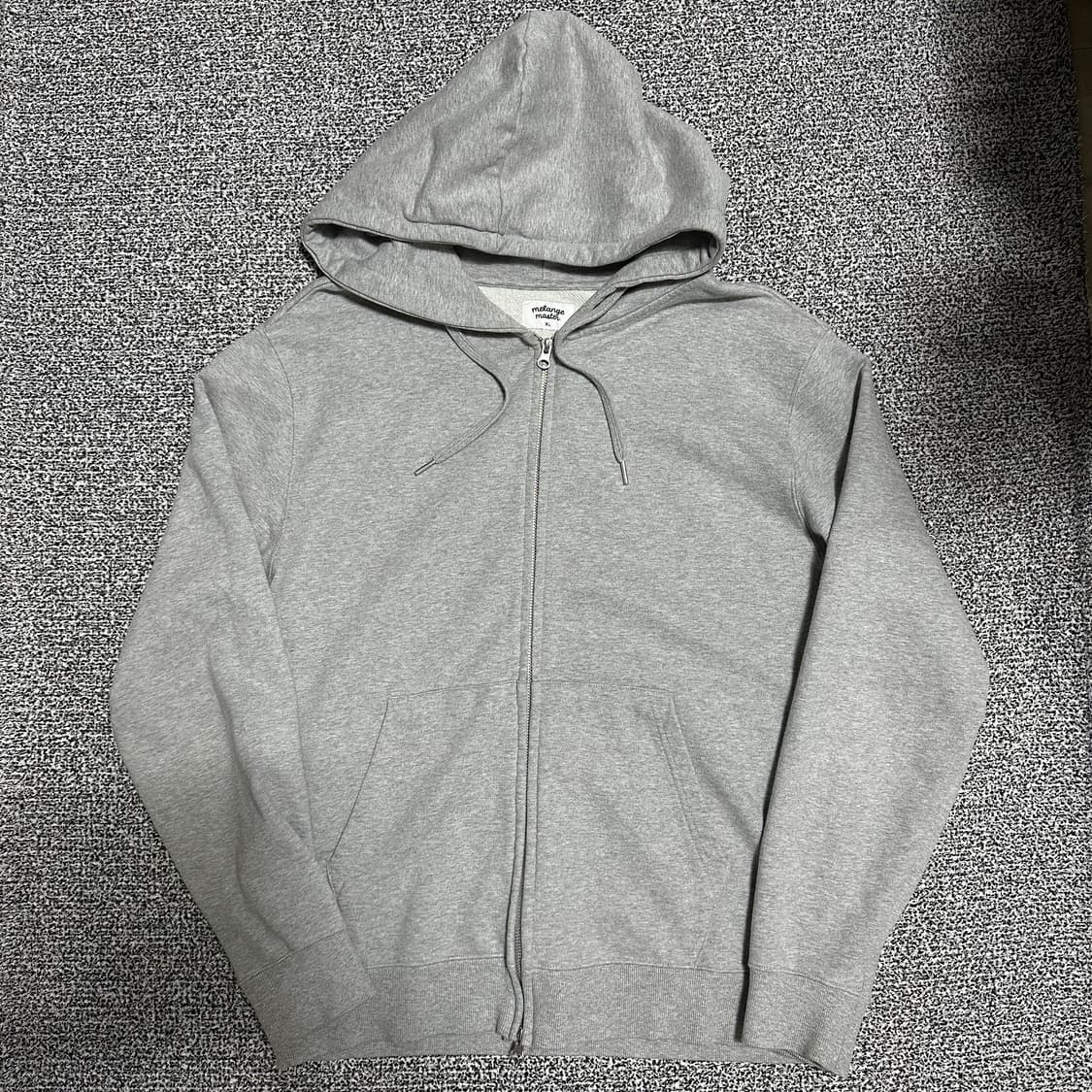 (XL) 멜란지마스터 회색 2way 후드집업 상품이미지1