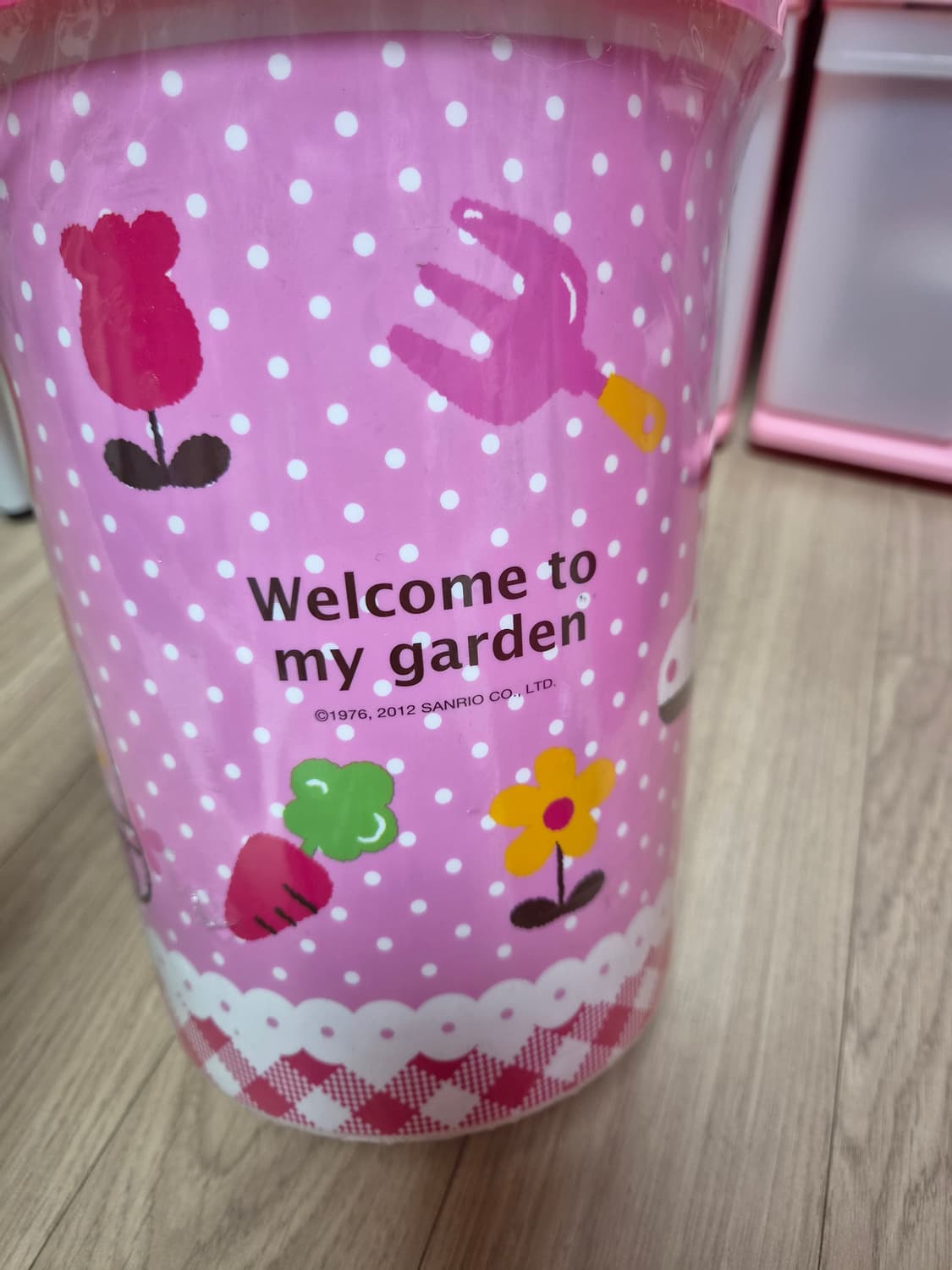 헬로키티 고전키티 핑크 보관함 겸 휴지통 상품이미지3