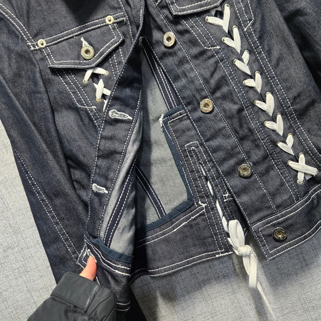 돌체앤가바나 레이스업 데님 자켓  상품이미지5