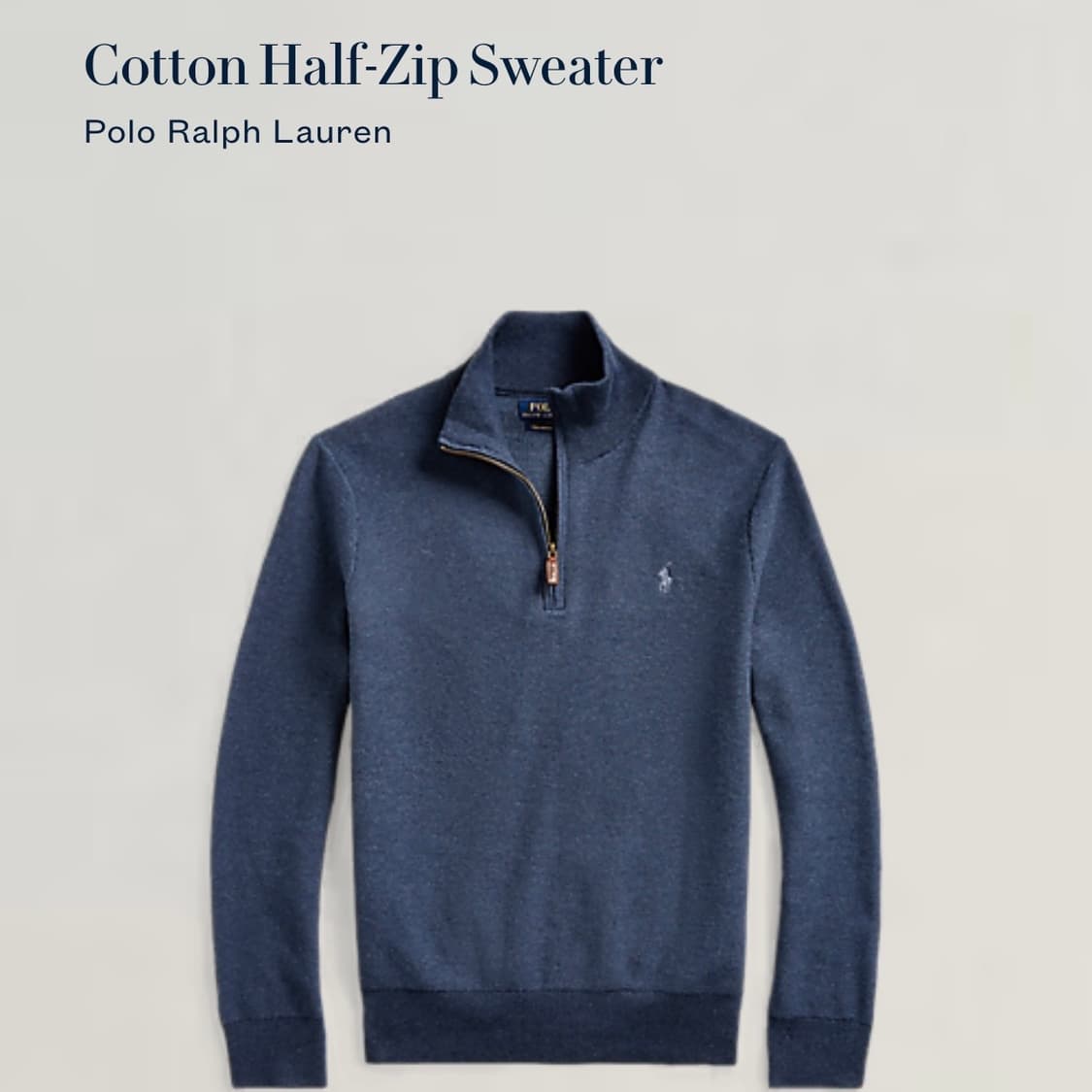 폴로랄프로렌 피마 코튼 하프집업 니트 스웨터 상품이미지6