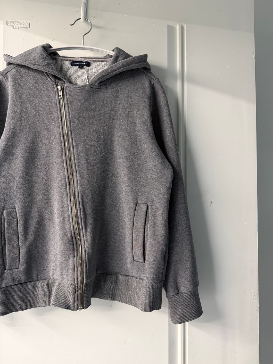 일본빈티지 그레이 사선 후드집업 상품이미지6