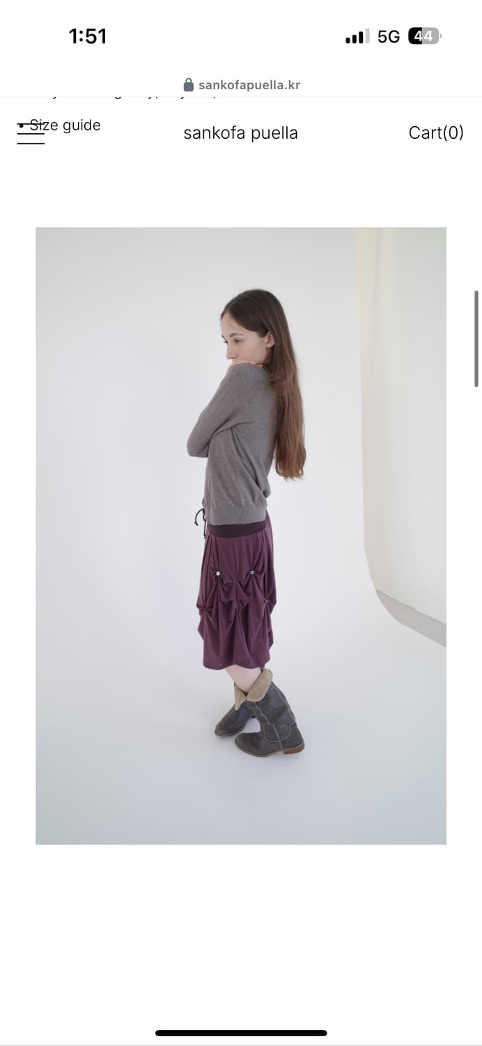 산코파퓨엘라 Drape wool skirt(Purple) 상품이미지2