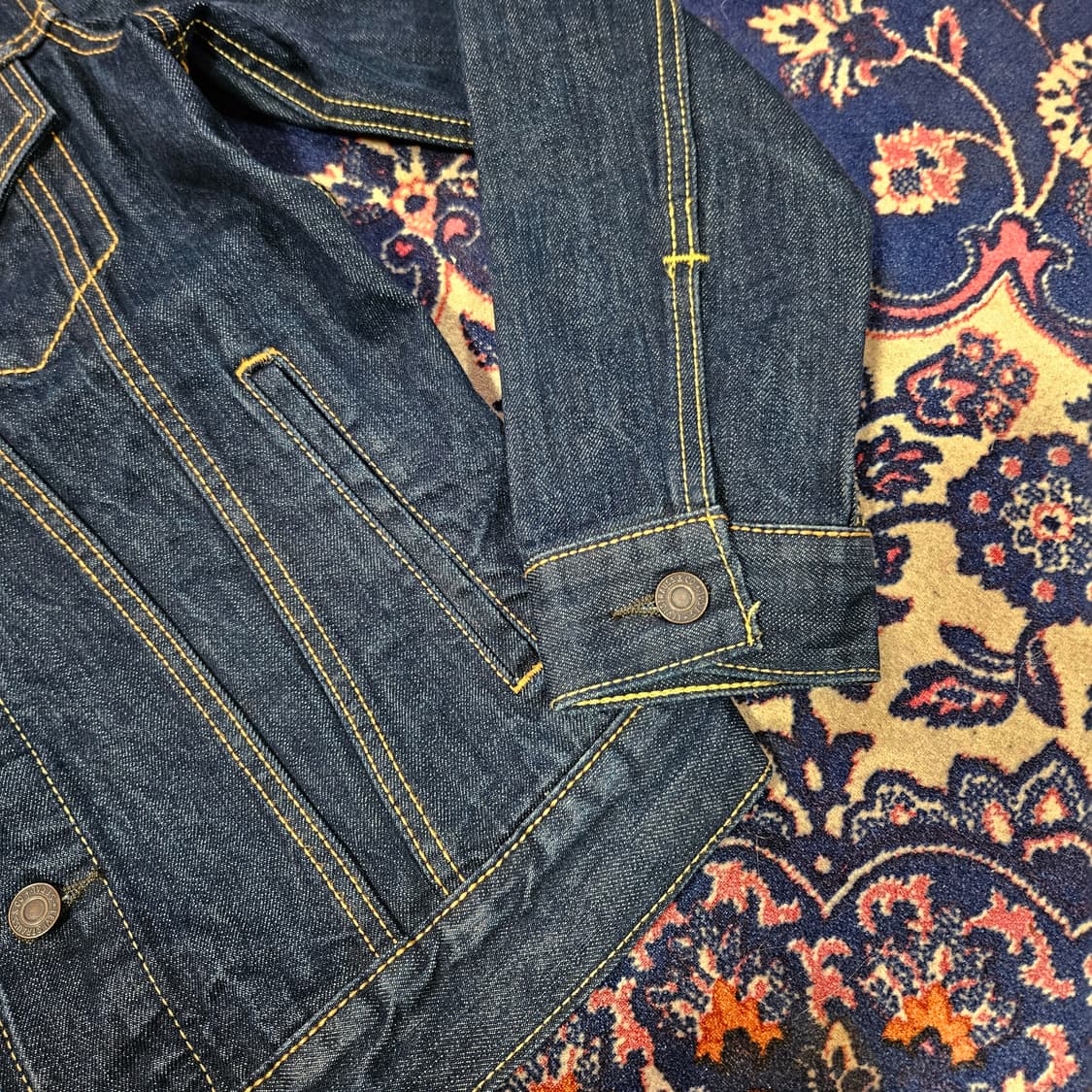 리바이스(Levis) 옐로우 스티치 데님 트러커 자켓  상품이미지4