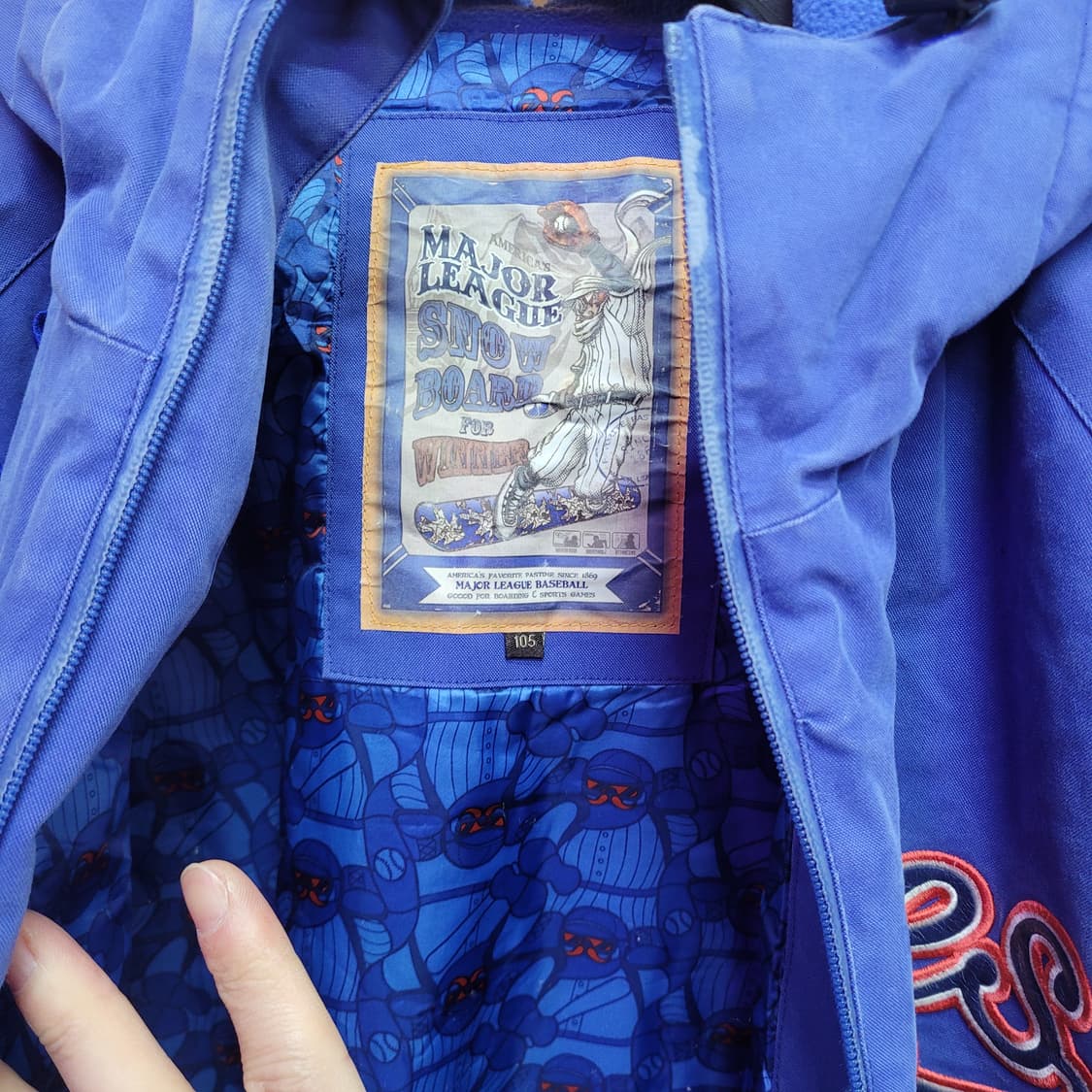 MLB 뉴욕양키스 후드 블루종 점퍼 스타디움 자켓 상품이미지3