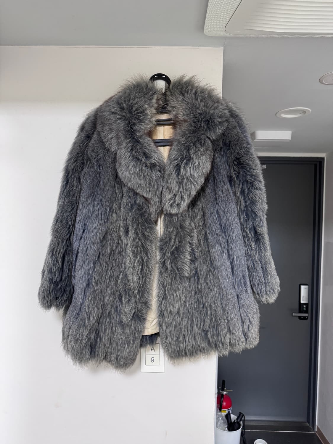 그레이 차콜 믹스 퍼 빈티지 퍼자켓 상품이미지9