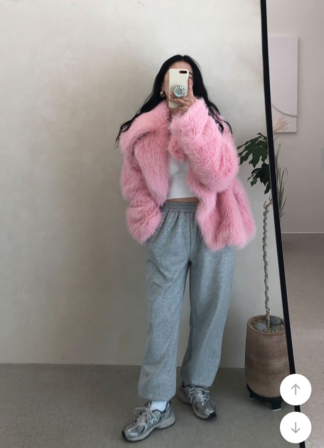핑크 퍼 자켓 상품이미지2