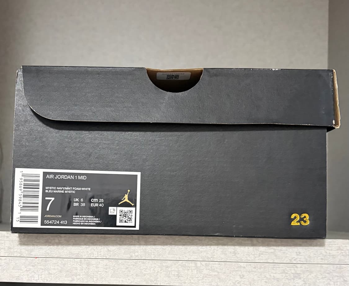 에어 조던 1 미드 블루 민트 250mm 상품이미지4