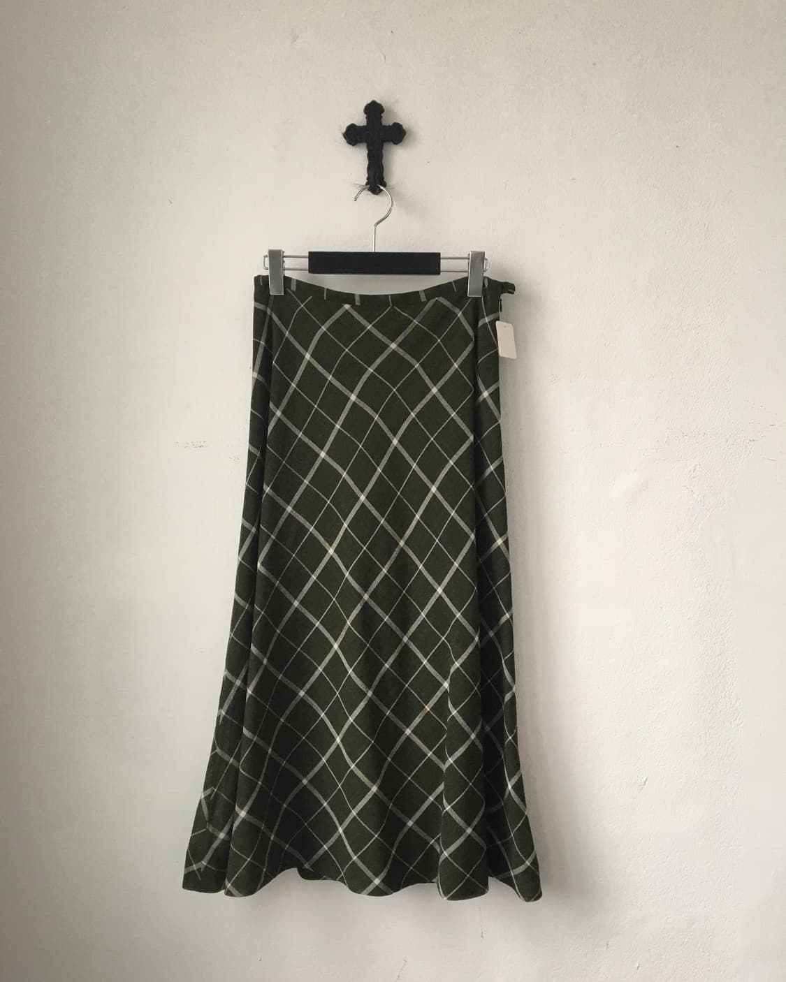 Check pattern long skirt 상품이미지1
