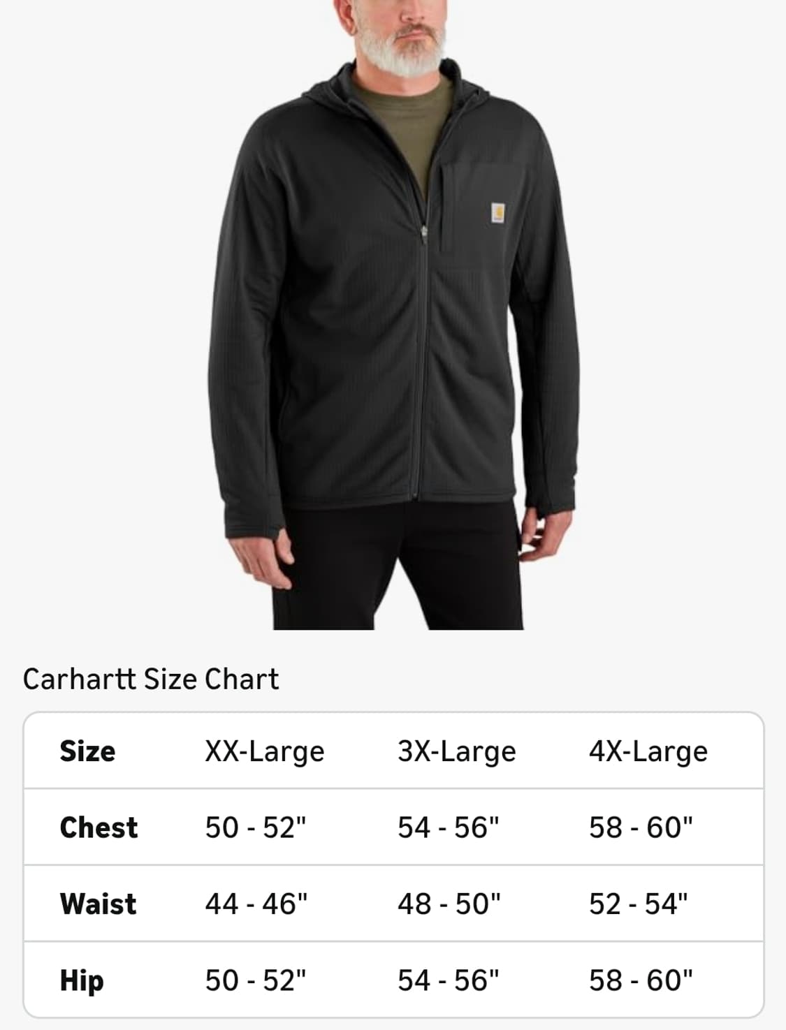 칼하트 포스 경량 후드 집업 블랙 4XL 상품이미지2